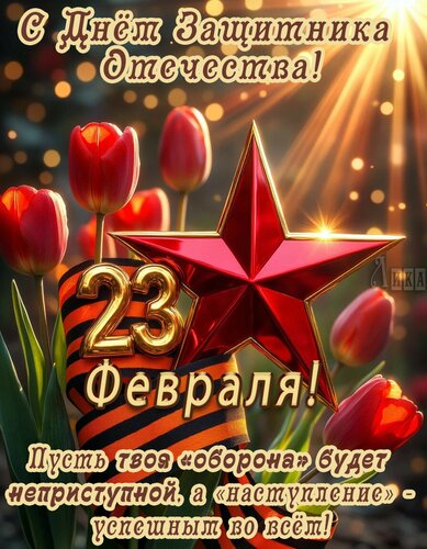 Открытка День защитника Отечества