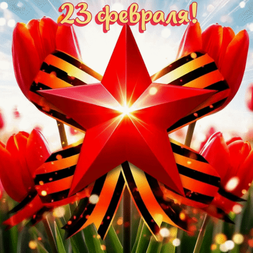 Анимированная открытка День защитника Отечества