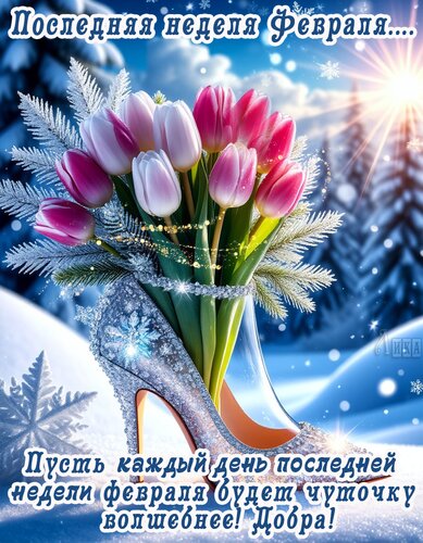 Открытка Последняя неделя февраля