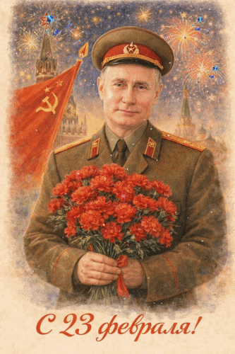 Анимированная открытка С 23 февраля!