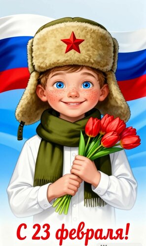 Открытка С 23 февраля