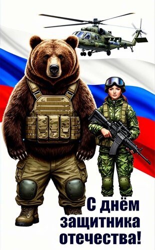 Открытка 23 Февраля