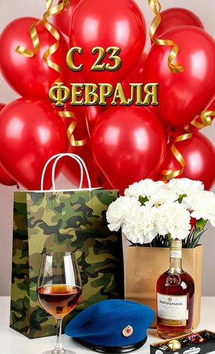 Открытка С 23 февраля