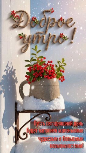 Открытка Пусть сегодняшний день будет наполнен маленькими чудесами и большими возможностями!