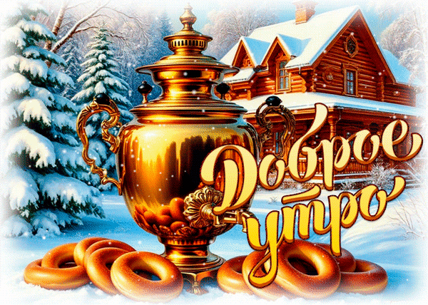 Анимированная открытка Доброе утро