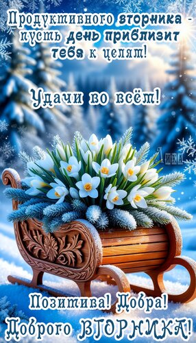 Открытка Вторник