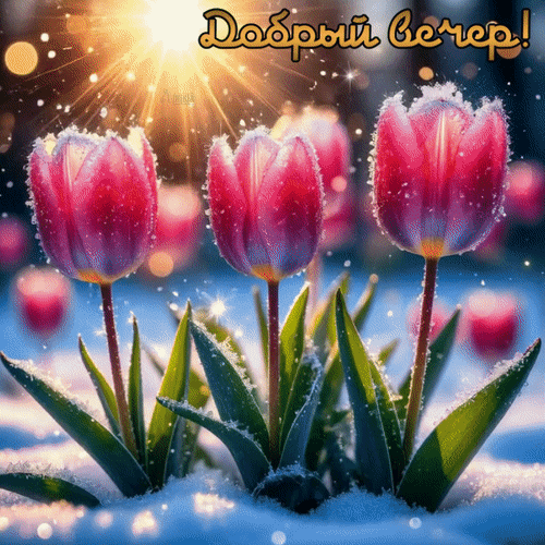 Анимированная открытка Добрый вечер