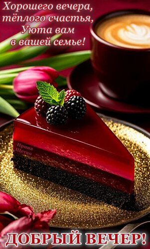 Открытка ДОБРЫЙ ВЕЧЕР!