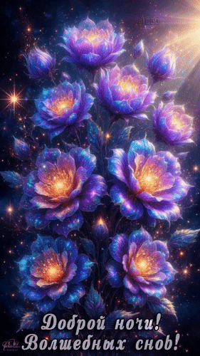 Анимированная открытка Доброй ночи