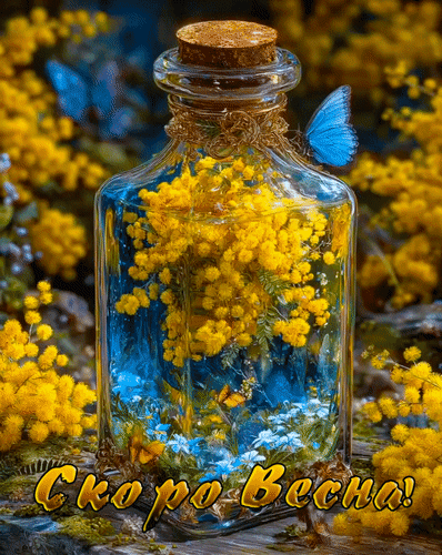 Анимированная открытка Скоро Весна!