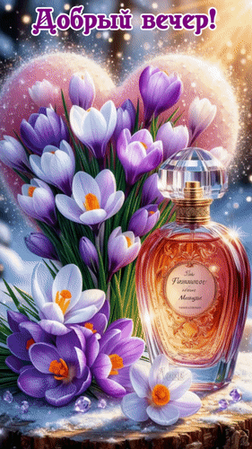 Анимированная открытка Добрый вечер
