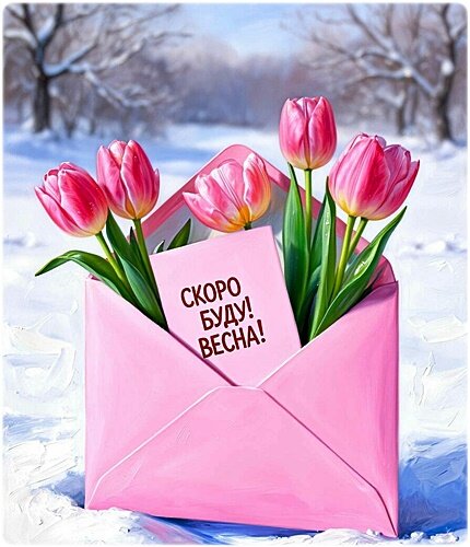 Открытка СКОРО ВЕСНА!