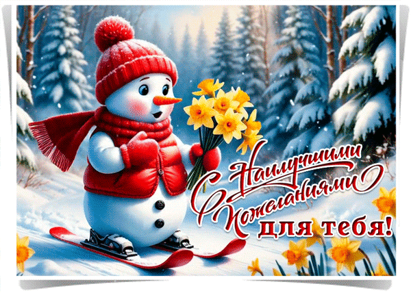 Анимированная открытка С наилучшими пожеланиями для тебя!