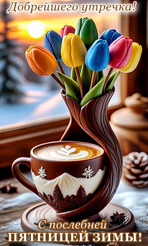Открытка С ПОСЛЕДНЕЙ ПЯТНИЦЕЙ ЗИМЫ!