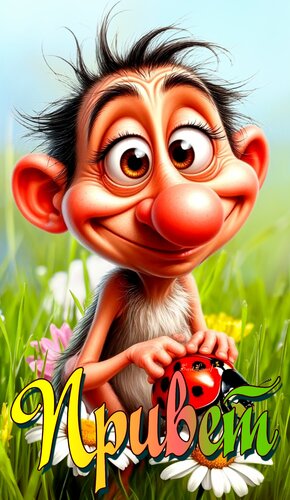 Открытка Привет