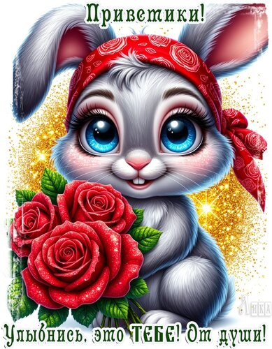Открытка Приветик
