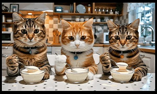 Анимированная открытка 1 марта день кошек