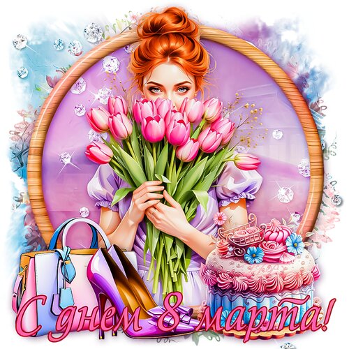 Открытка С днем 8 марта