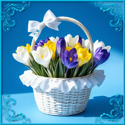 Анимированная открытка С праздником, 8 марта!