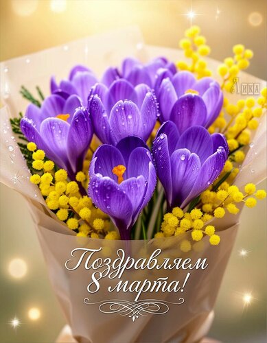 Открытка С 8 марта