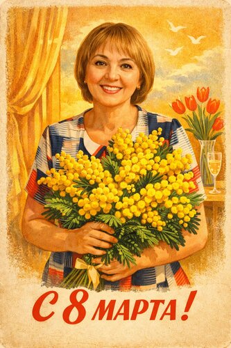 Открытка 8 марта