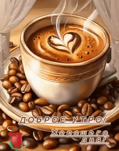 Анимированная открытка Доброе утро! Хорошего дня!
