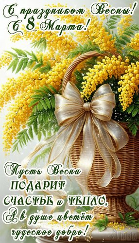 Открытка С 8 Марта