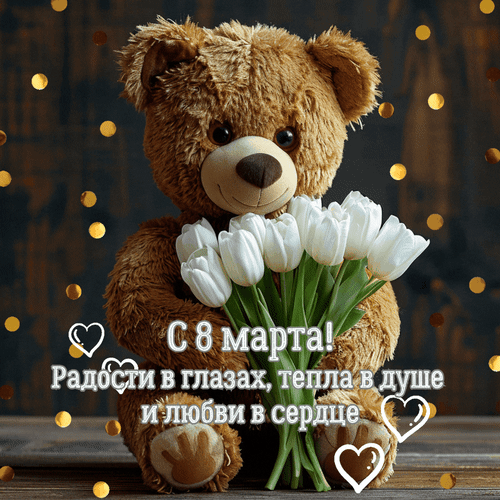 Анимированная открытка С 8 марта