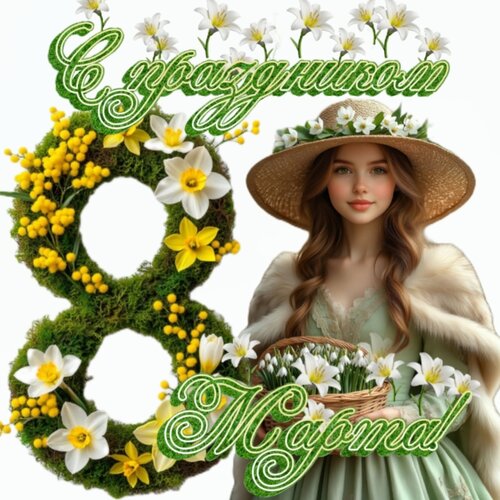 Открытка С праздником 8 Марта!