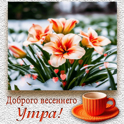 Анимированная открытка Доброго весеннего утра!