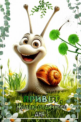 Открытка Привет. Желаю отличного дня
