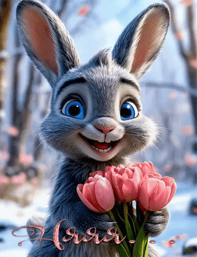 Анимированная открытка Няяя...