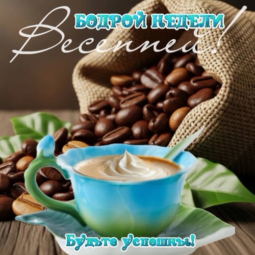 Открытка Весенней, бодрой недели!