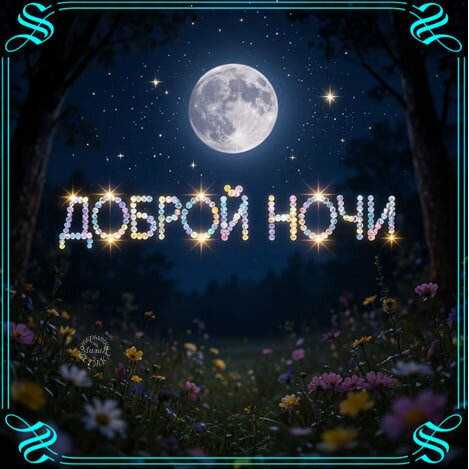 Открытка Доброй ночи