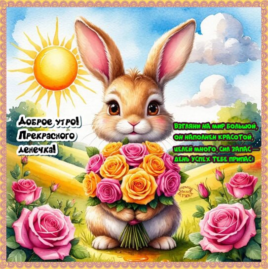 Открытка Доброе утро! Прекрасного денечка!