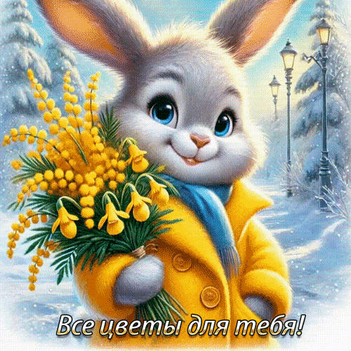Открытка Все цветы для тебя!