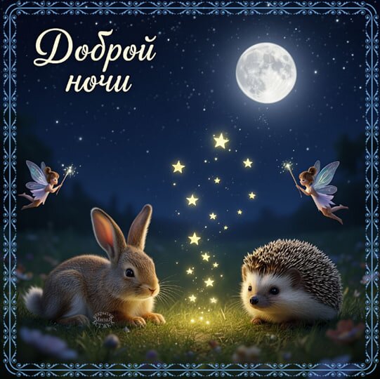Открытка Доброй ночи