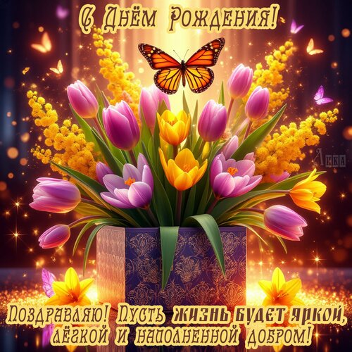 Открытка С днём рождения!