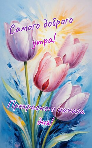 Открытка Самого доброго утра. Прекрасного начала дня
