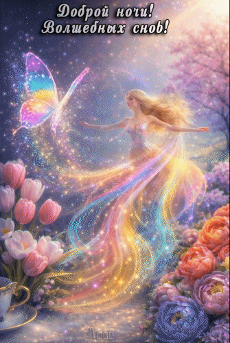 Анимированная открытка Спокойной ночи