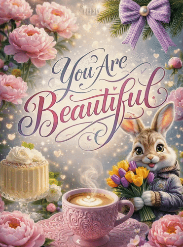 Анимированная открытка Ты красивая
