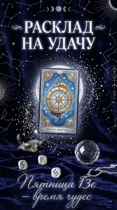 Открытка Расклад на удачу. Пятница 13е - время чудес!