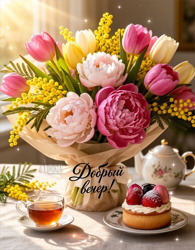 Открытка Добрый вечер