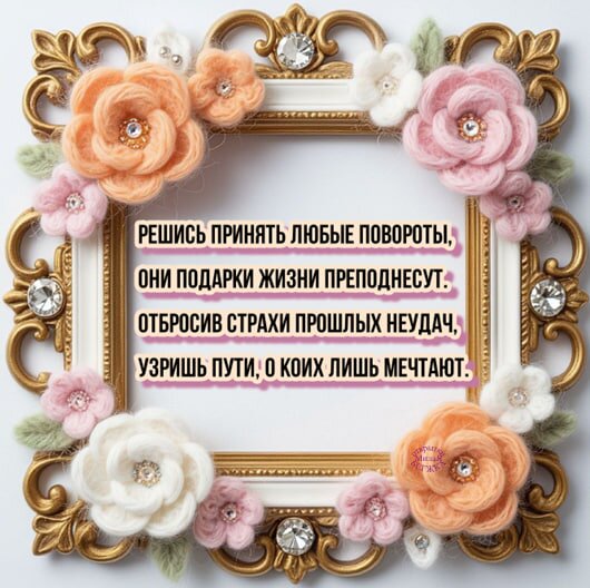 Открытка Решись принять любые повороты, Они подарки жизни преподнесут.