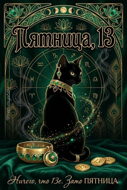 Открытка Пятница, 13. Ничего, что 13е, зато пятница.