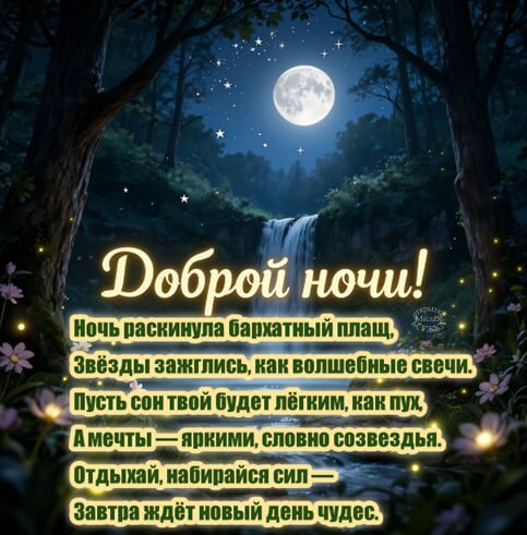 Открытка Доброй ночи!