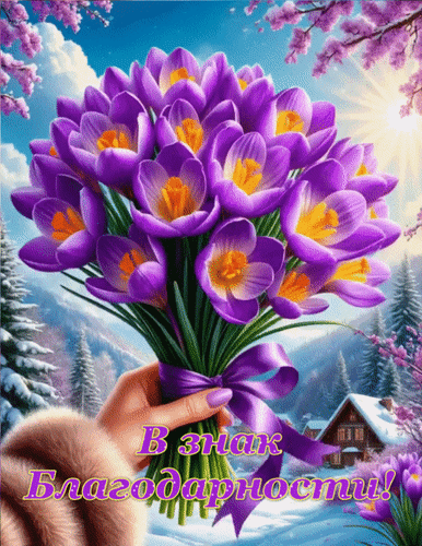 Анимированная открытка В знак Благодарности!
