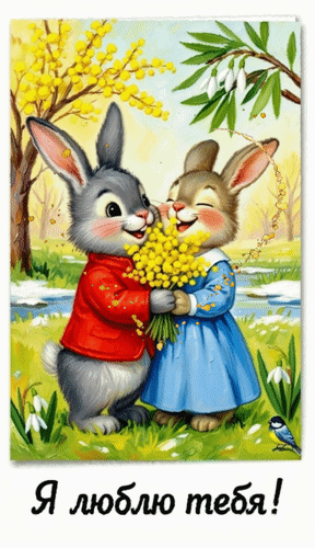 Анимированная открытка Я люблю тебя!