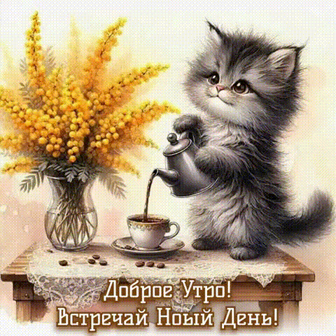 Анимированная открытка Доброе утро!