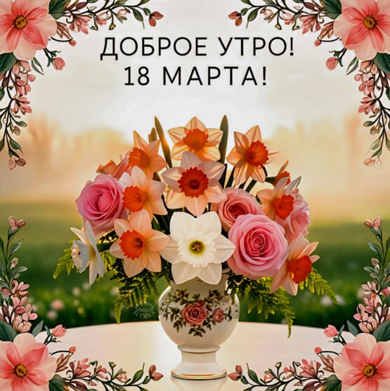 Открытка Доброе утро! 18 марта!